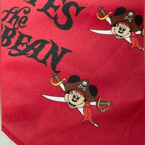 Disney Cruise Line Pirates in the Caribbean Party Pirate Mickey Bandana Red - Picture 4 of 4
